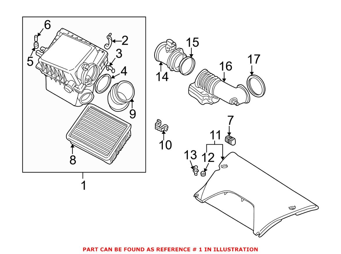 BMW Air Filter and Housing Assembly 13717512126 – Genuine BMW