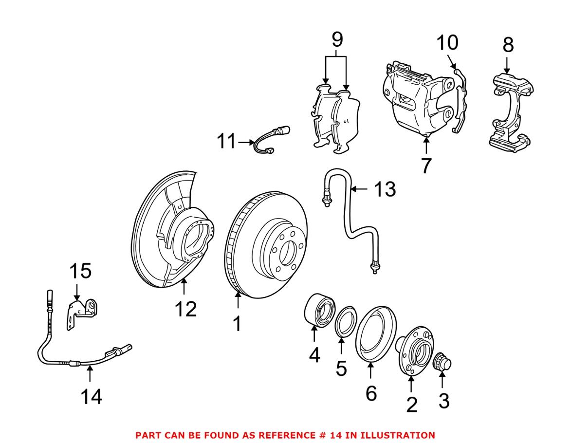 BMW ABS Wheel Speed Sensor – Front 34526771704