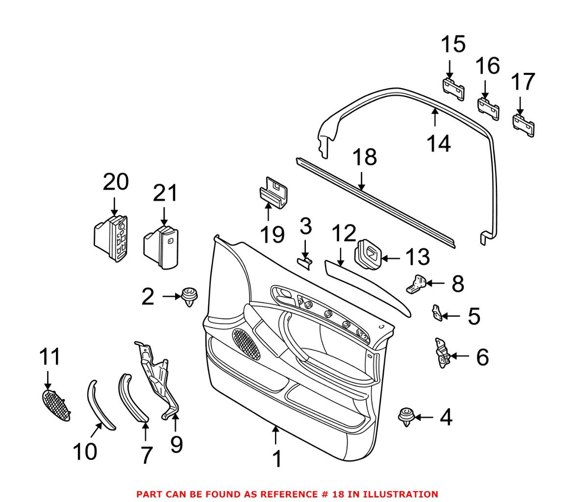 Window Channel Trim – Driver Side Inner