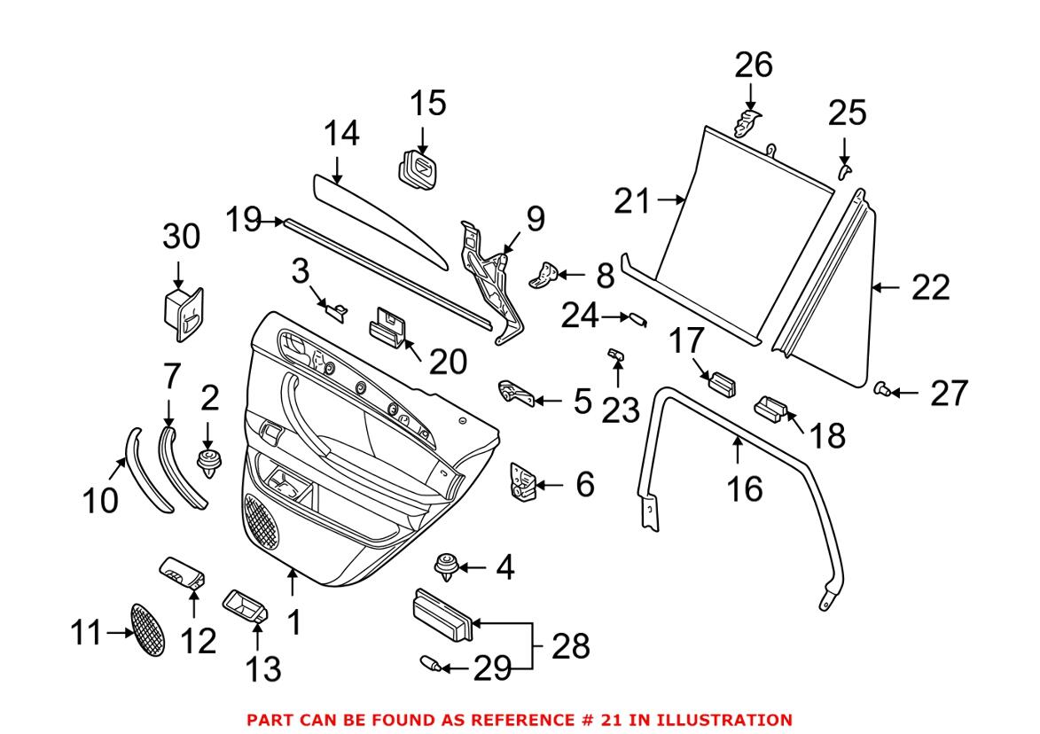 Window Sun Blind – Rear Driver Side