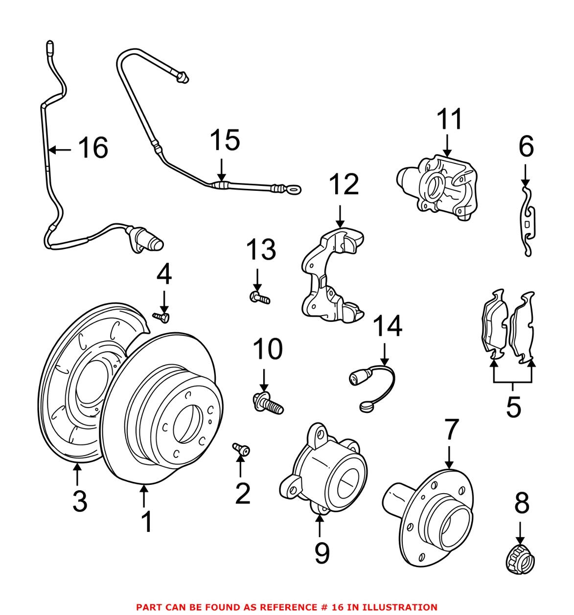 BMW ABS Wheel Speed Sensor – Rear 34526771705