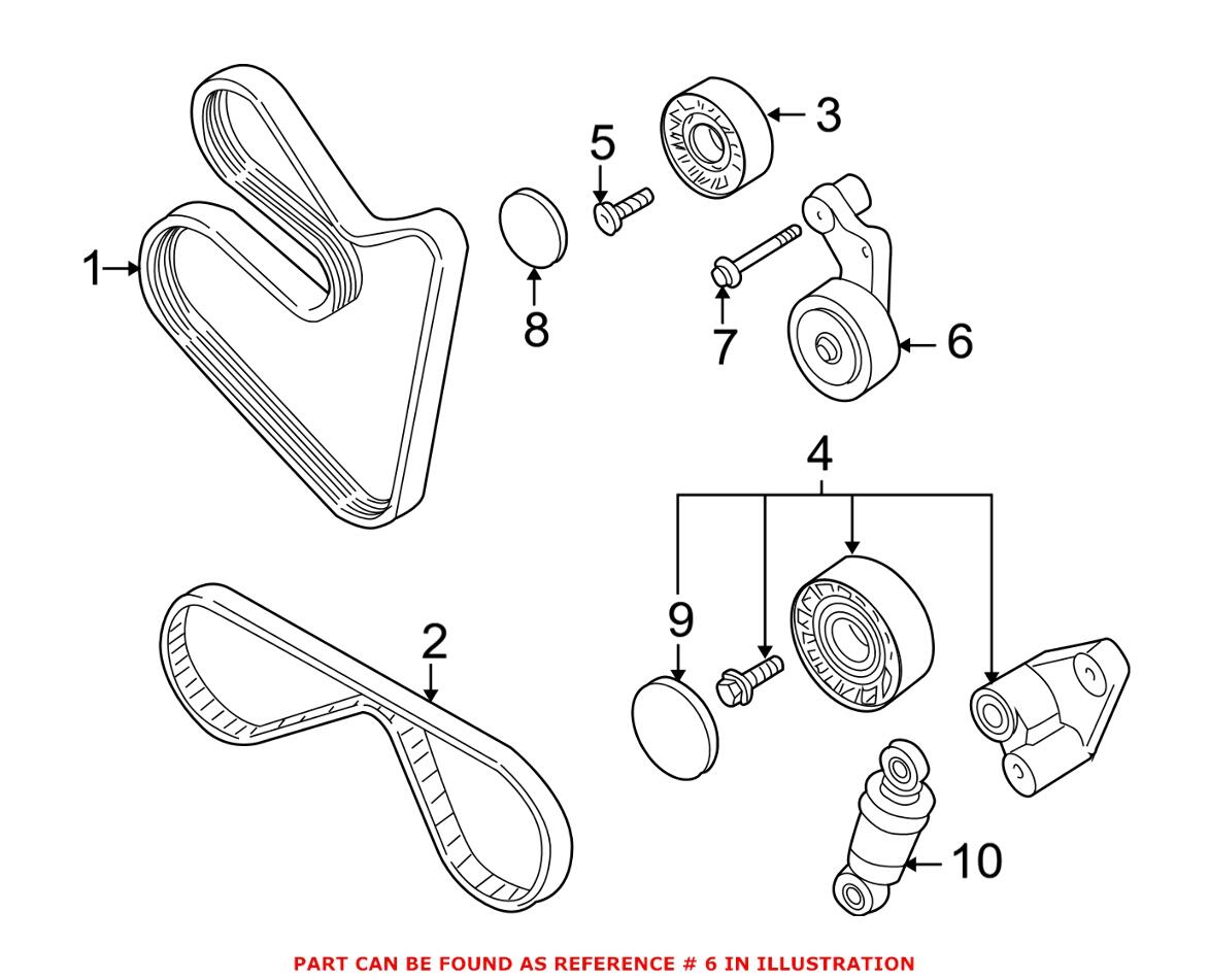 BMW Accessory Drive Belt Tensioner Assembly 11281407972