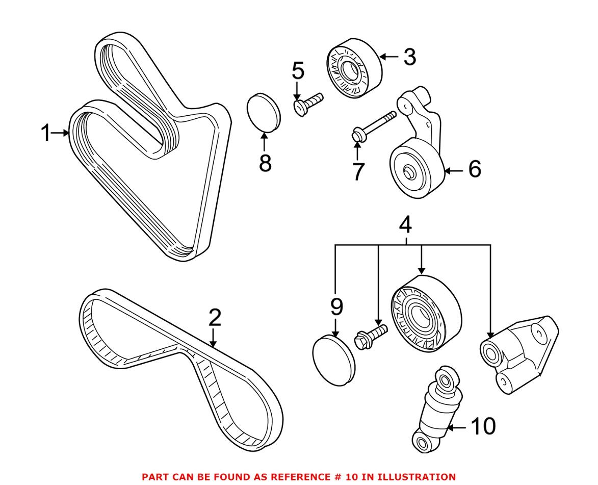 BMW Accessory Drive Belt Tensioner 11281407976