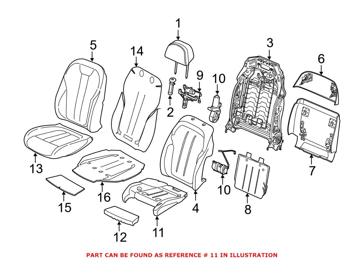 Seat Cushion Pad – Front Pasenger Side