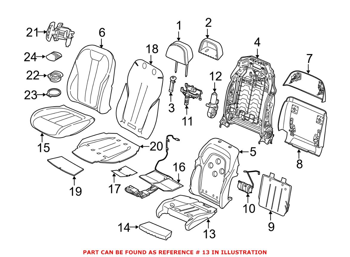 Seat Cushion Pad – Front Pasenger Side