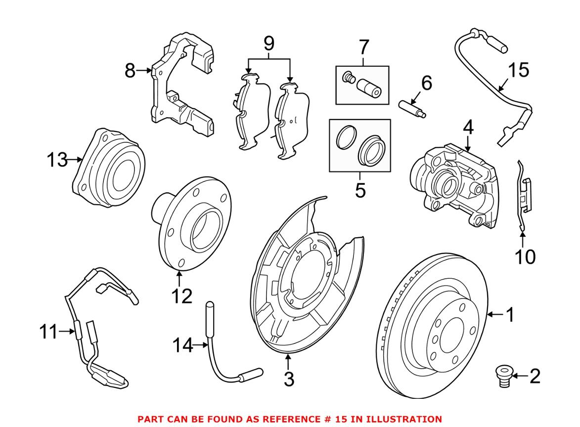 BMW ABS Wheel Speed Sensor – Rear 34526789111