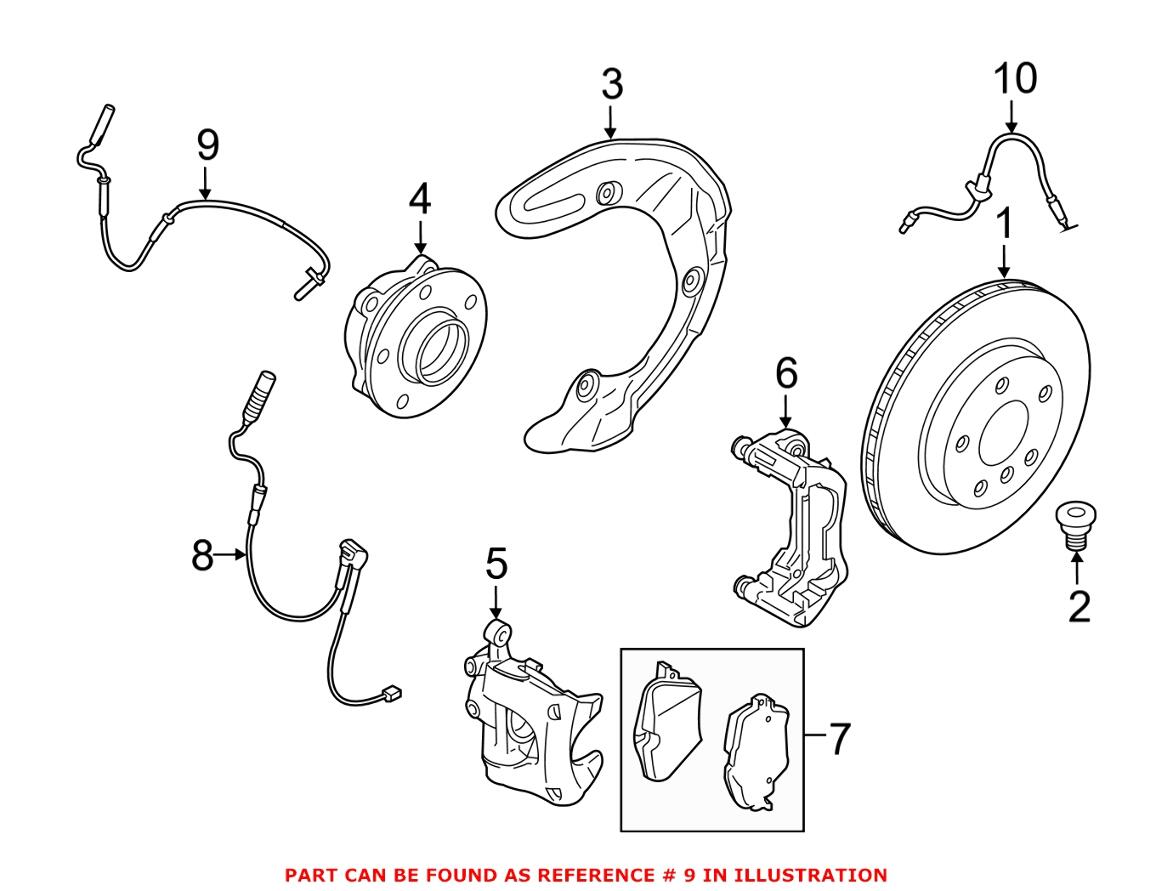 BMW ABS Wheel Speed Sensor – Front 34526850767