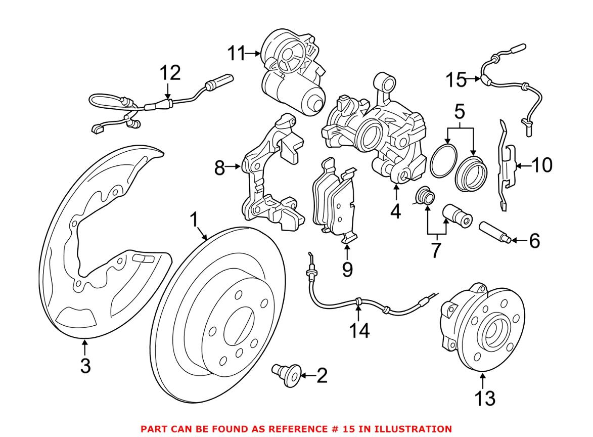 BMW ABS Wheel Speed Sensor – Rear 34526858467