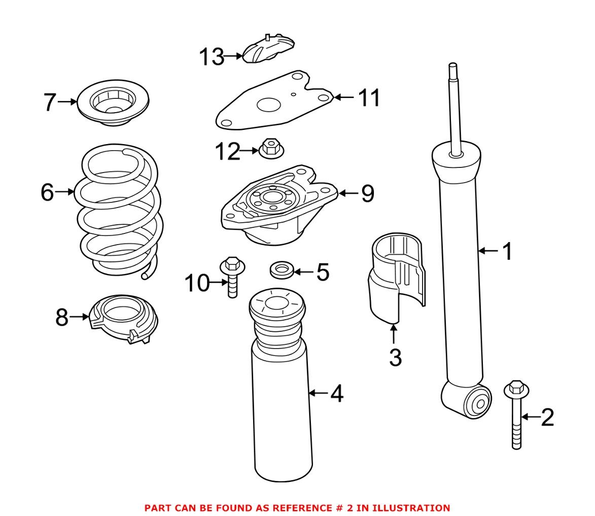 Suspension Shock Absorber Bolt