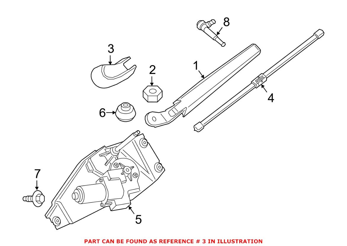 Back Glass Wiper Arm Cover – Rear