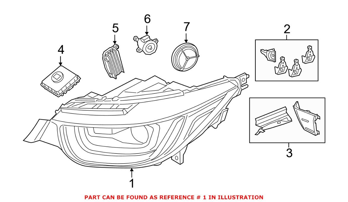 BMW Headlight – Front Passenger Right 63117448392