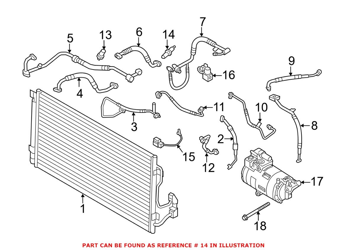 BMW A/C Refrigerant Temperature Sensor 64119305928