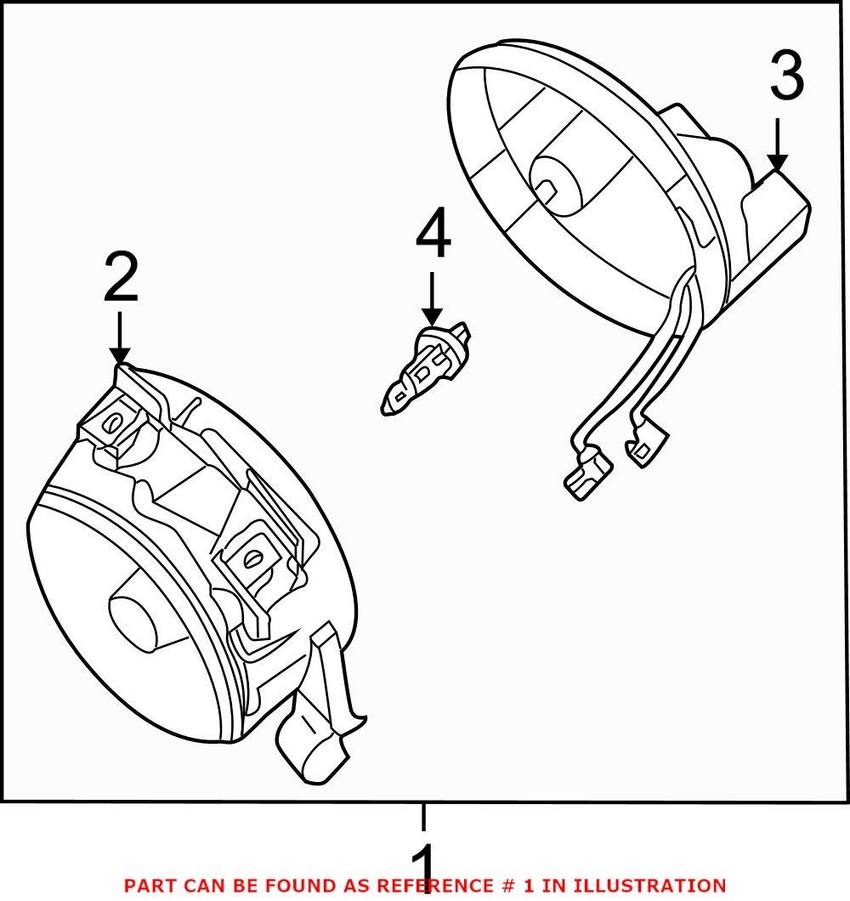 VW Foglight Assembly – Driver Side 1C0941699A