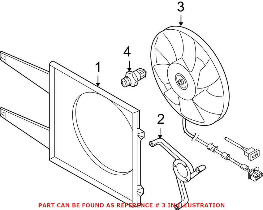 VW Engine Cooling Fan (370mm) 1C0959455F