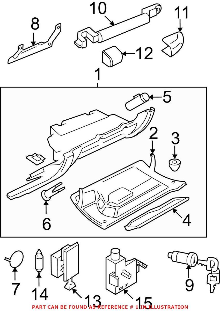 VW Glove Box Assembly 1C1880247S08H