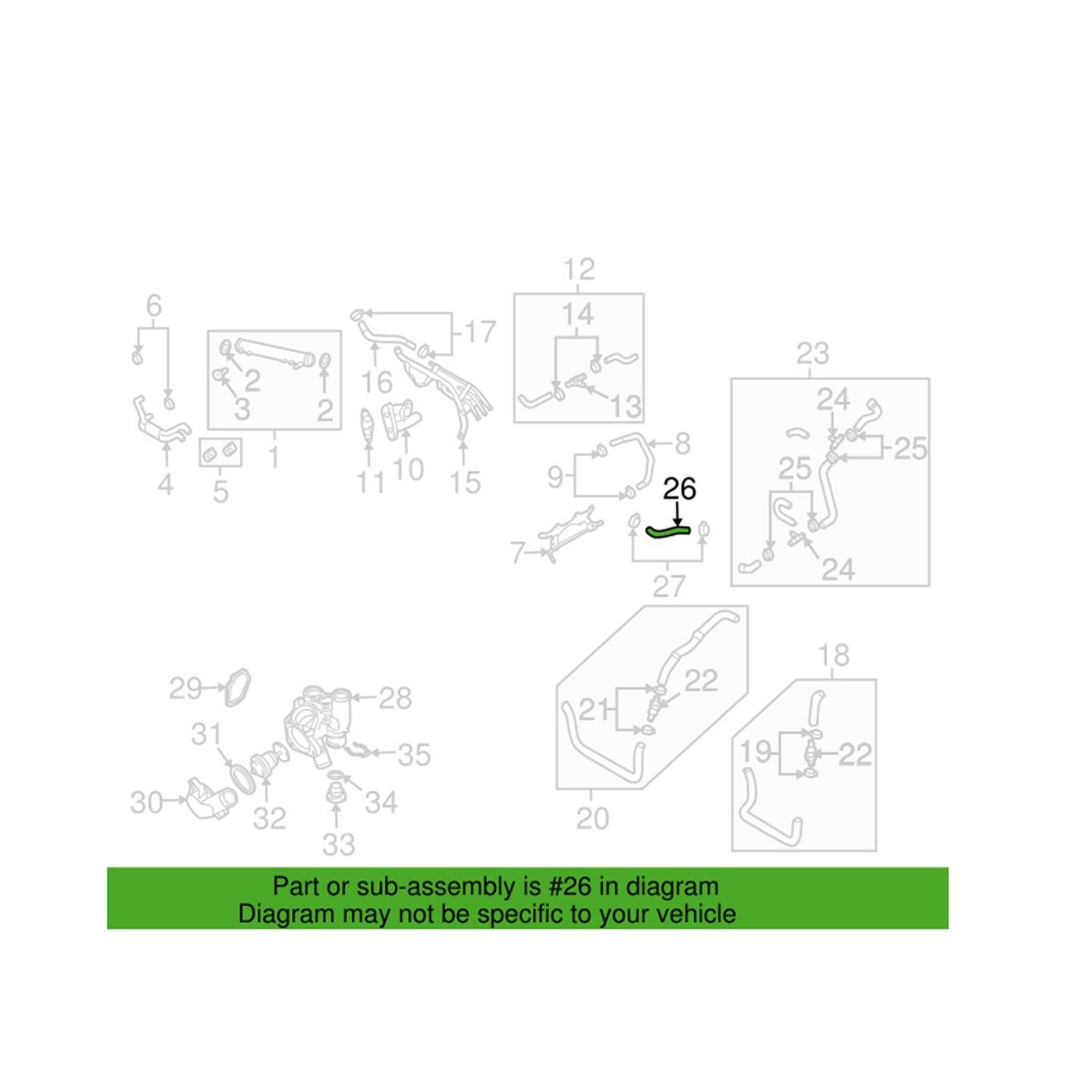 Engine Coolant Hose (Expansion Tank to Pipe)