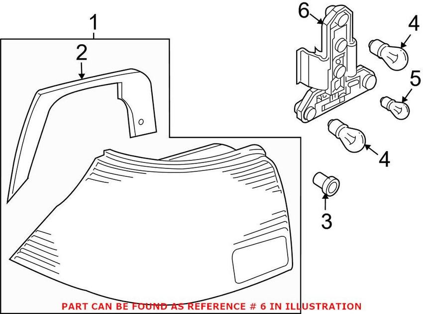 VW Tail Light Socket 1J5945257 – Genuine VW/Audi