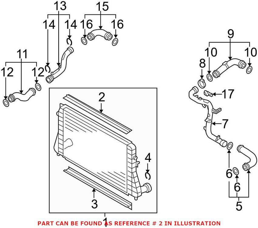 VW Intercooler Gasket – Upper 1K0121345E