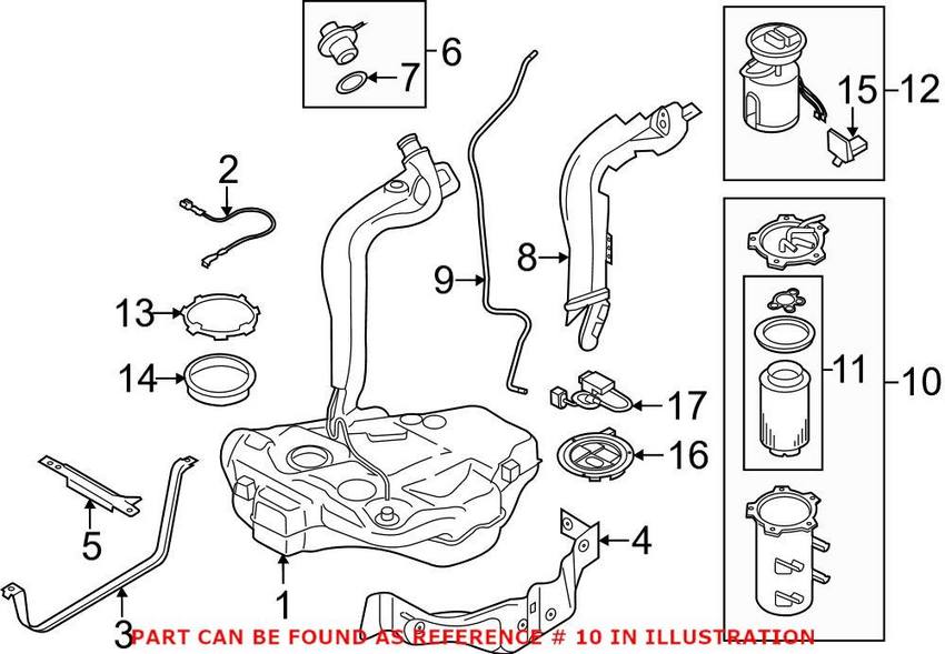 VW Fuel Pump Filter 1K0127400N