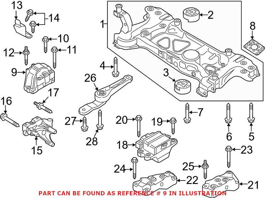 VW Engine Mount 1K0199262CE