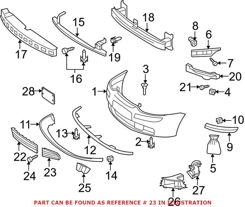 VW Grille – Front Driver Side 1K0853665S9B9