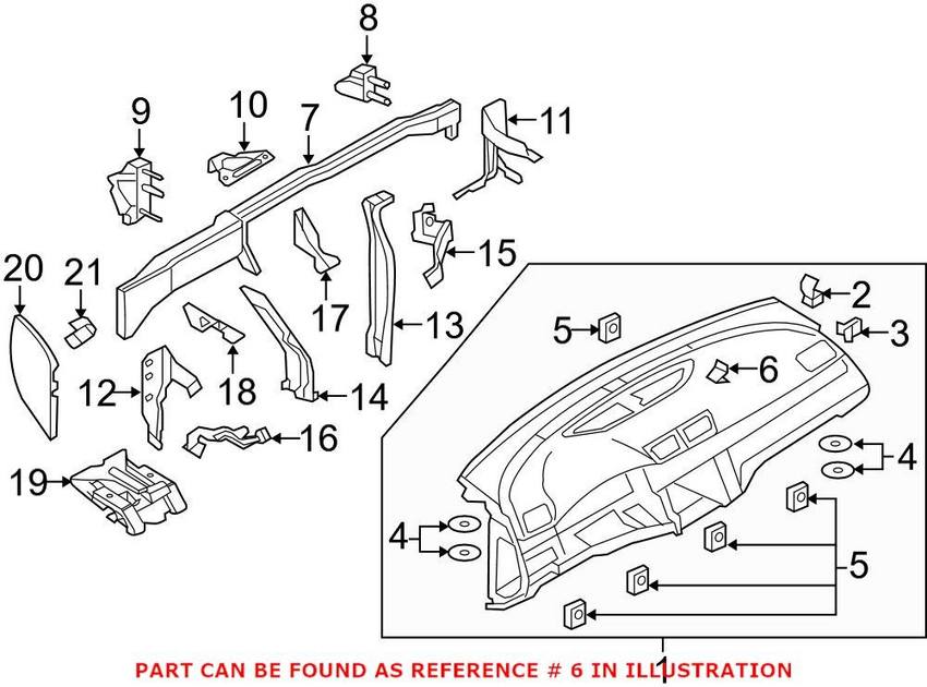 VW Interior Retaining Clip 1K0867388A