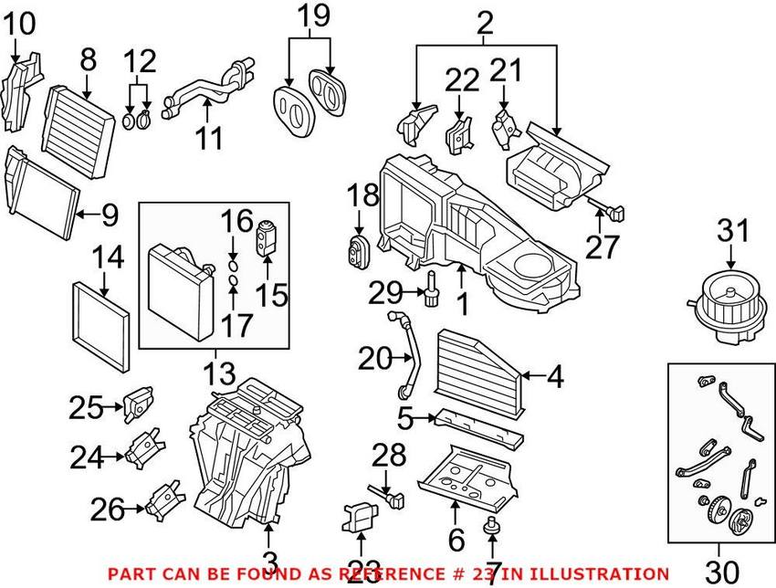 VW HVAC Blend Door Actuator – Passenger Side 1K0907511B