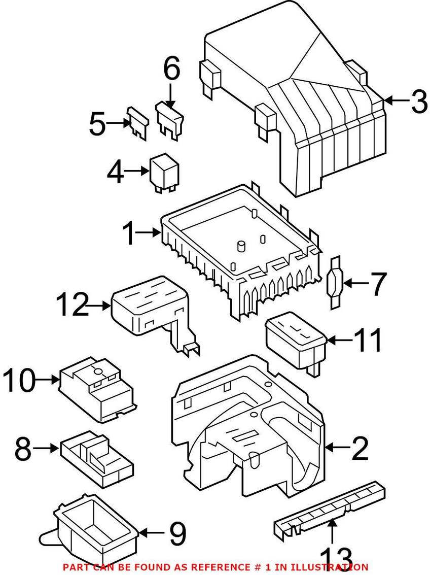 VW Fuse and Relay Center 1K0937125A