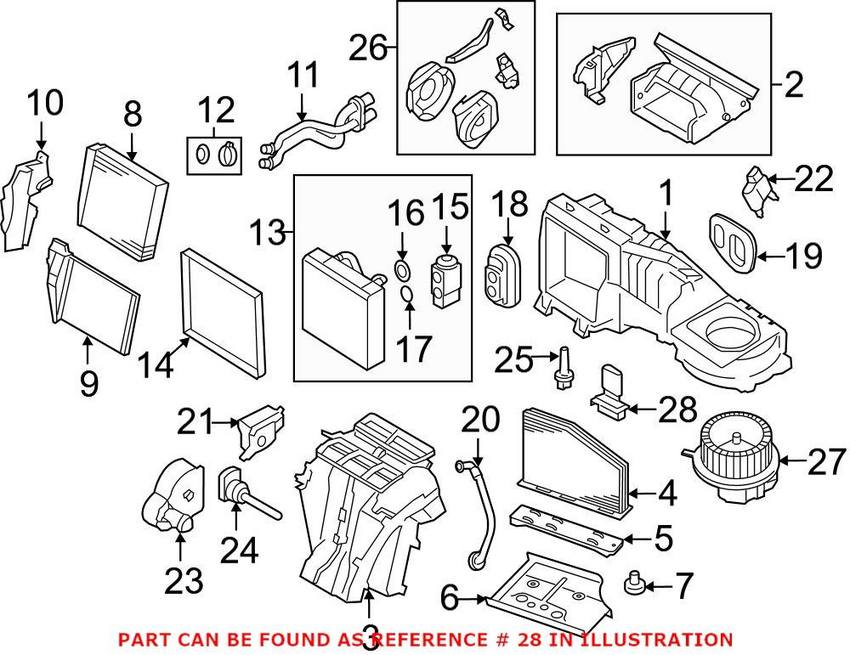 VW HVAC Blower Motor Resistor 1K0959263B