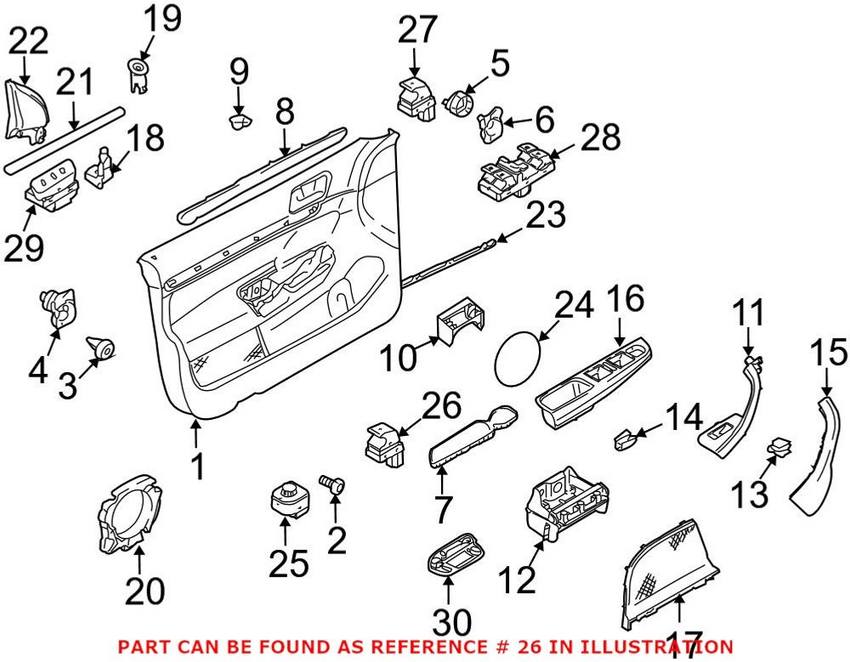 VW Liftgate Release Switch 1K0959831REH – Genuine VW/Audi