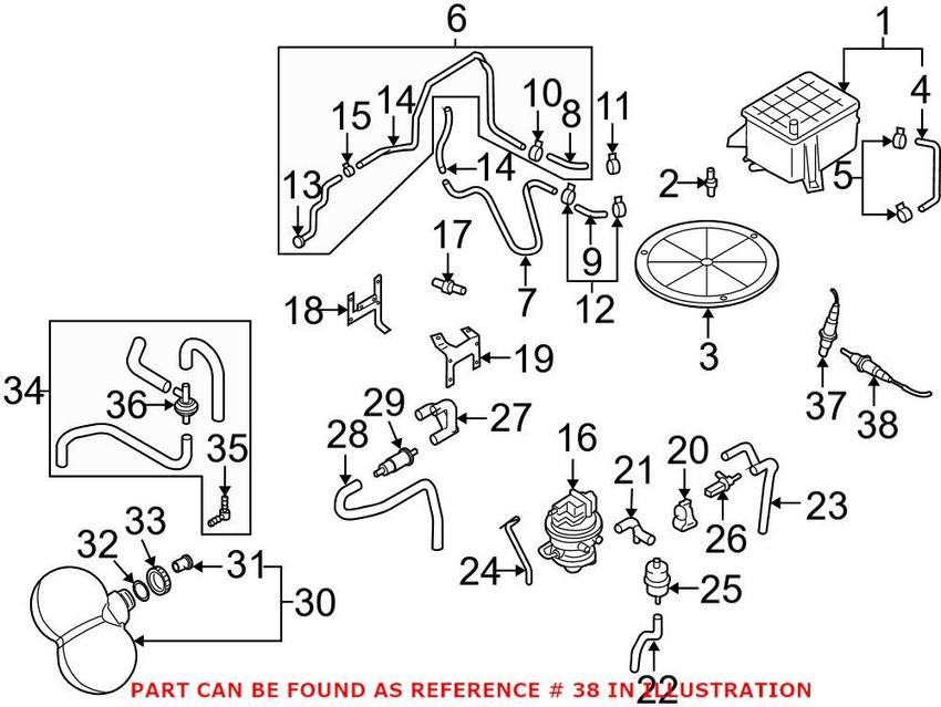 Audi VW Oxygen Sensor 1K0998262S