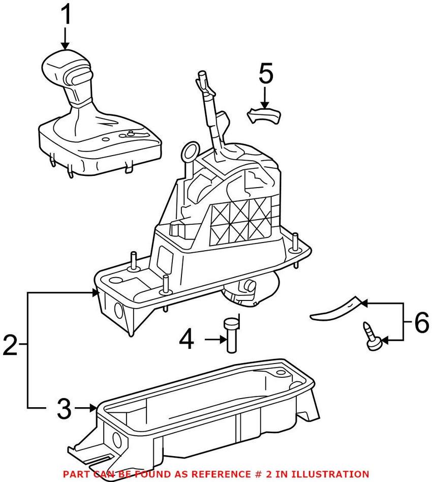 VW Automatic Transmission Shift Lever 1K1713041B