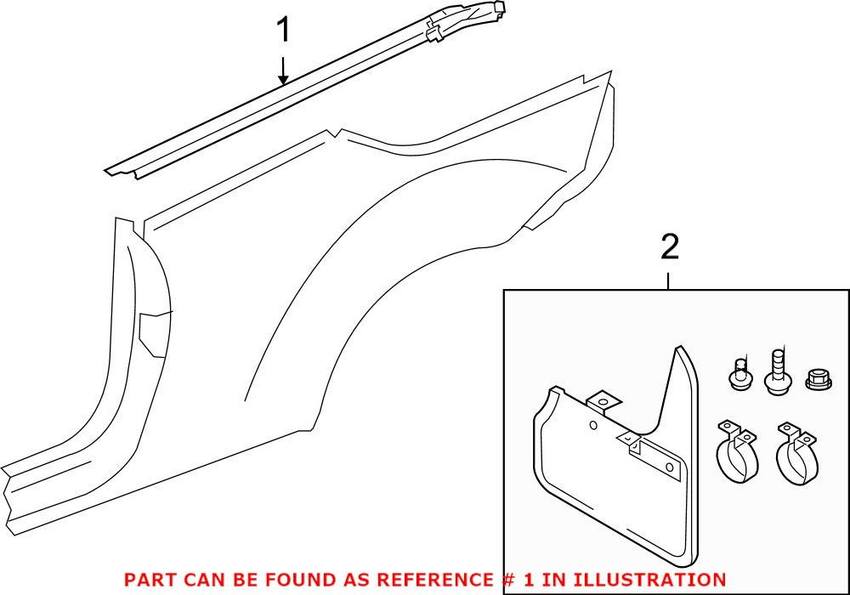 Window Trim Seal – Rear Driver Side (Chrome)