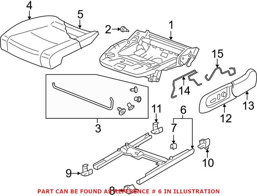 VW Seat Track Adjust Mechanism – Front Driver Side 1Q0881183