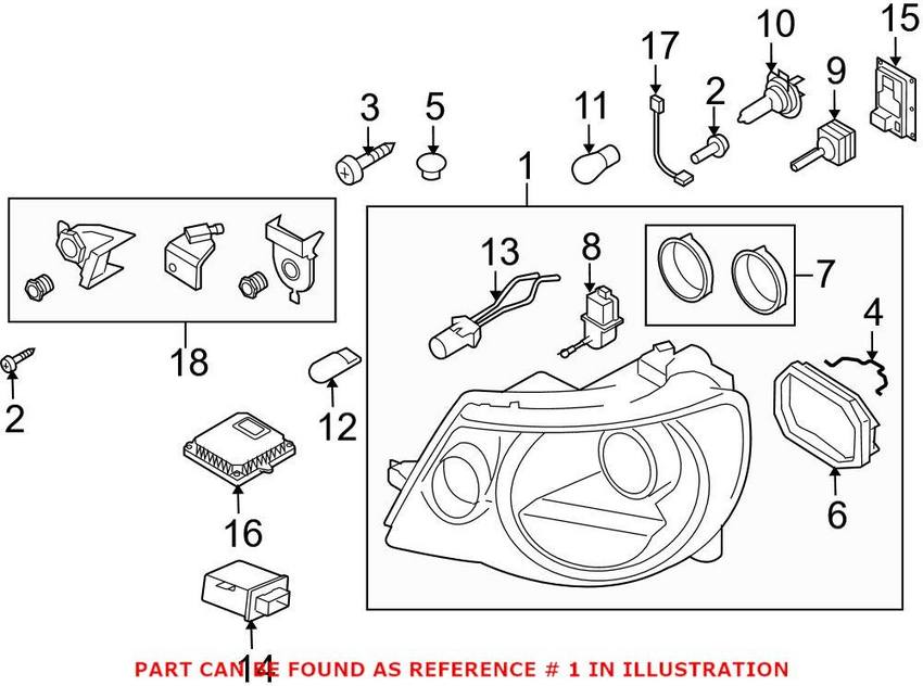 Headlight Assembly – Driver Side (Xenon)