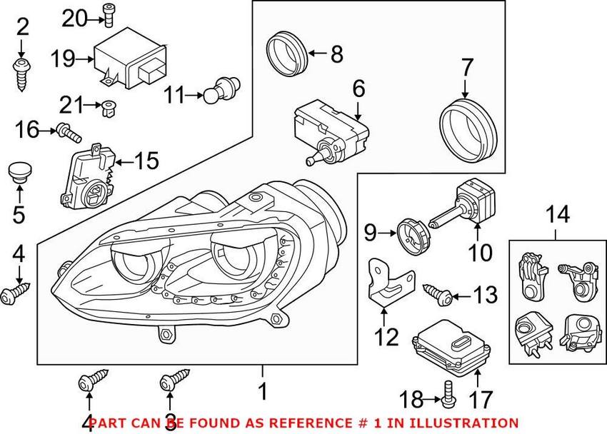 Headlight Assembly – Driver Side (Xenon)