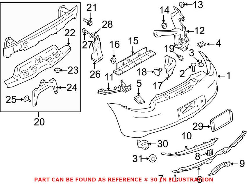 Porsche Parking Aid Sensor 1S0919275CG2L – Genuine Porsche