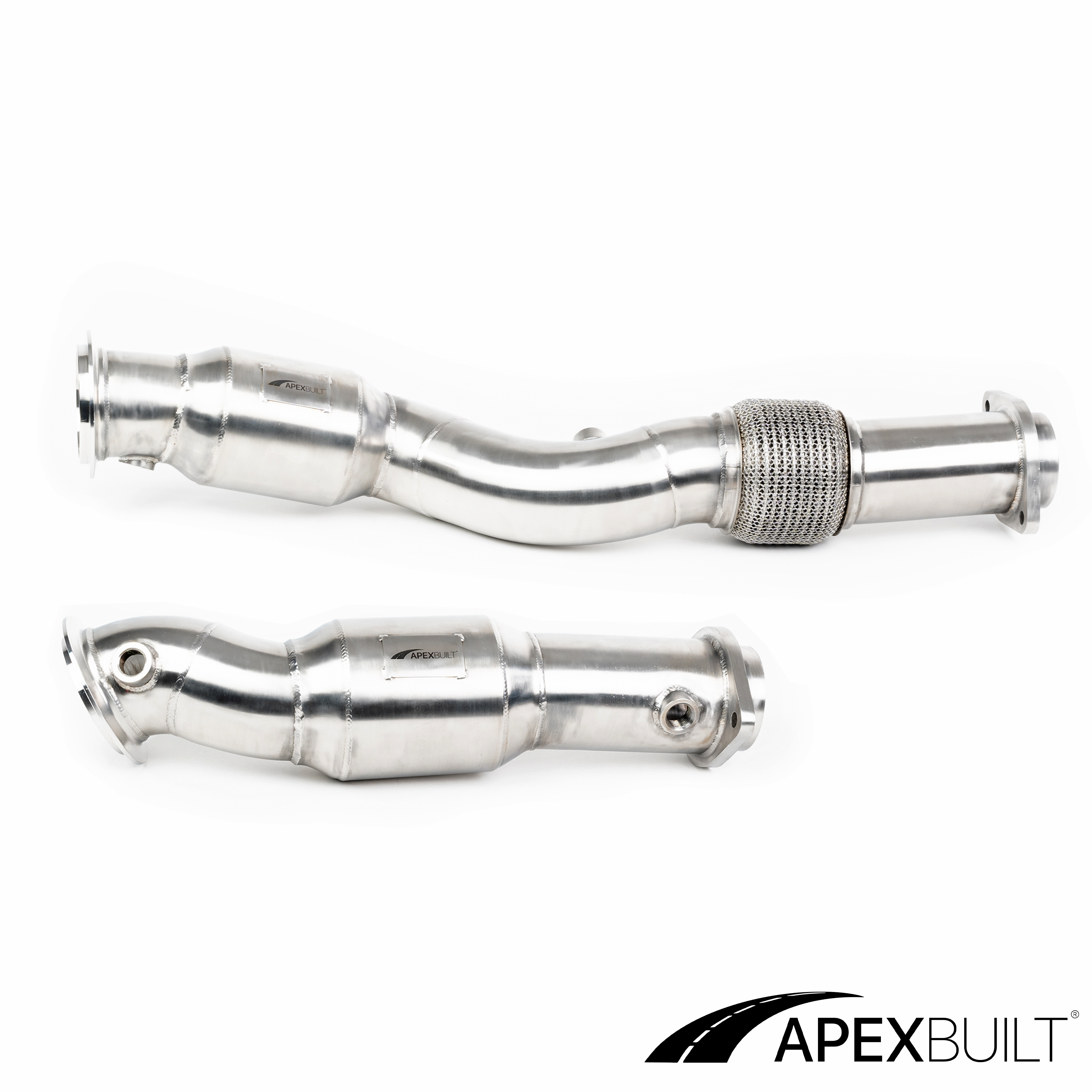 ApexBuilt® G87 M2, G80 M3, & G82/G83 M4 Resonated Mini-Cat Downpipes (S58, 2021+)