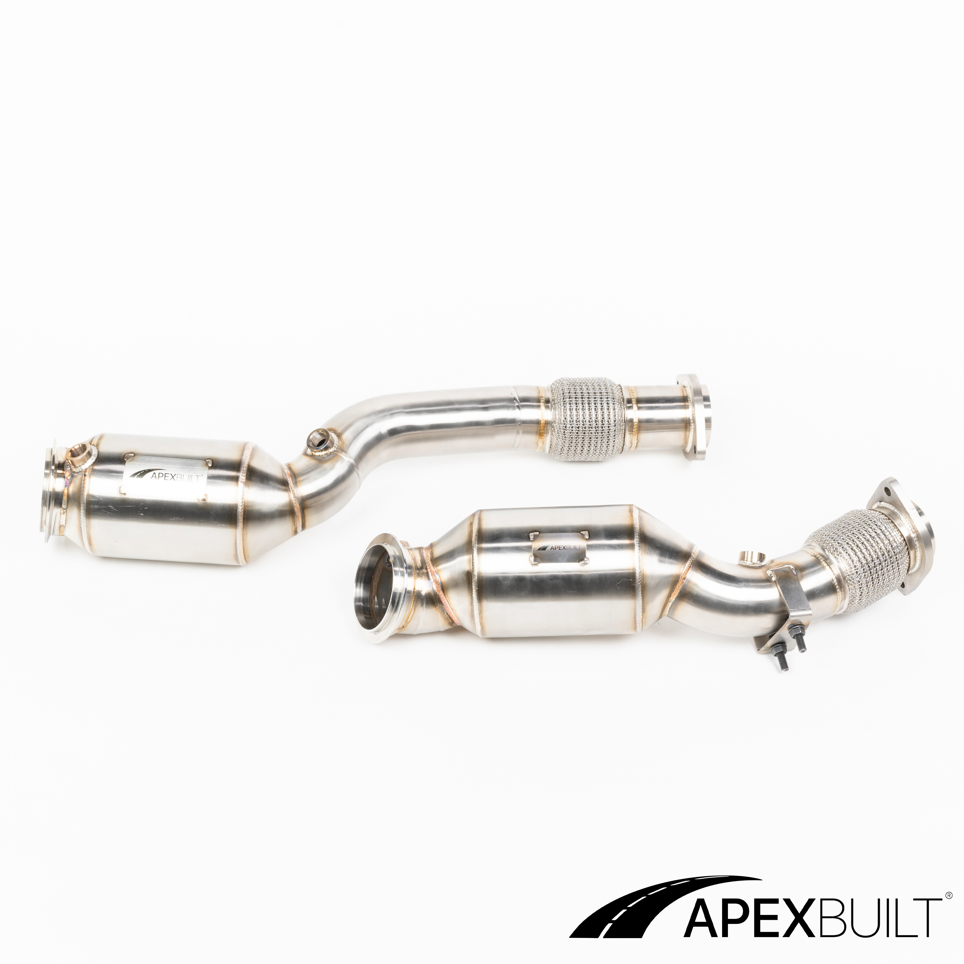 ApexBuilt® BMW F97 X3M & F98 X4M GESI High-Flow Catted Downpipes (S58, 2021+)