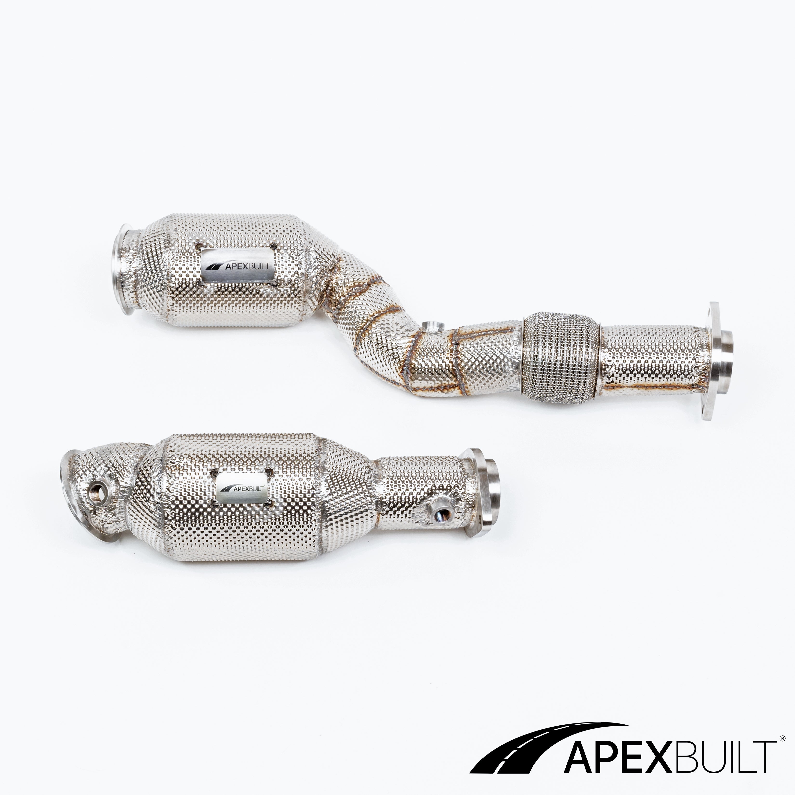 ApexBuilt® BMW G87 M2, G80 M3, & G82/G83 M4 GESI High-Flow Catted Downpipes (S58, 2021+)