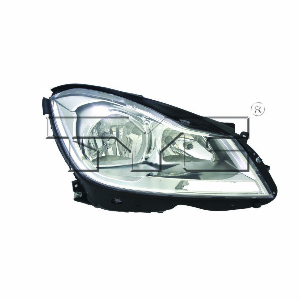 Mercedes Headlight Assembly – Passenger Side (Halogen) (Chrome Bezel) (NSF) 2048205459 – TYC 209273001