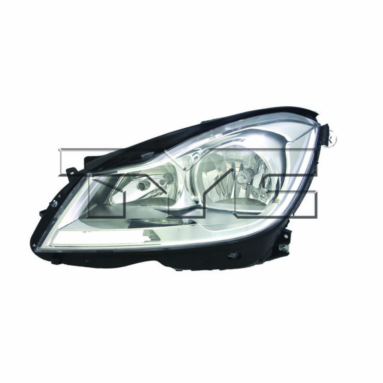 Mercedes Headlight Assembly – Driver Side (Halogen) (Chrome Bezel) (NSF) 2048205359 – TYC 209274001