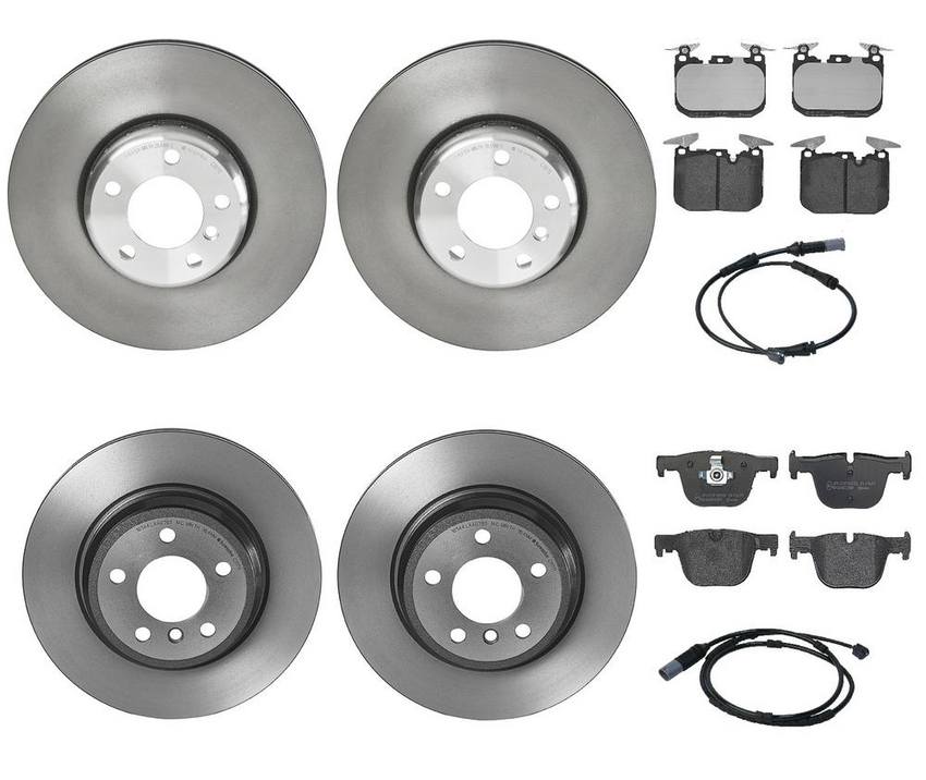 Brembo Brake Pads and Rotors Kit – Front and Rear (340mm/330mm) (Low-Met)