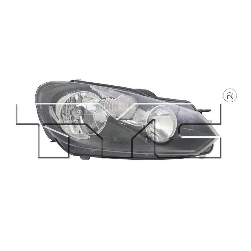 VW Headlight Assembly – Passenger Side 5K0941006D – TYC 201268500