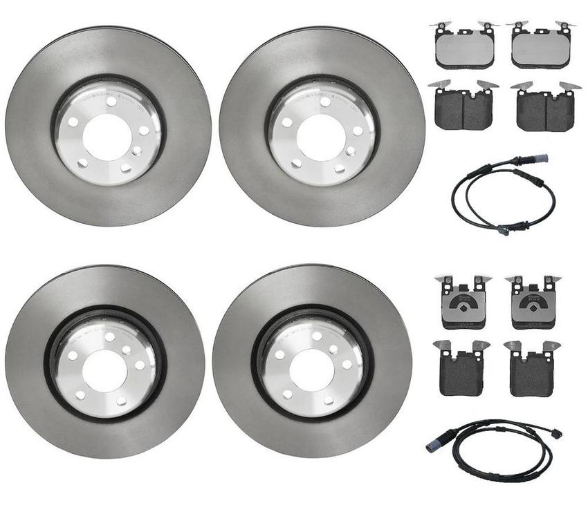 Brembo Brake Pads and Rotors Kit – Front and Rear (340mm/345mm) (Low-Met)