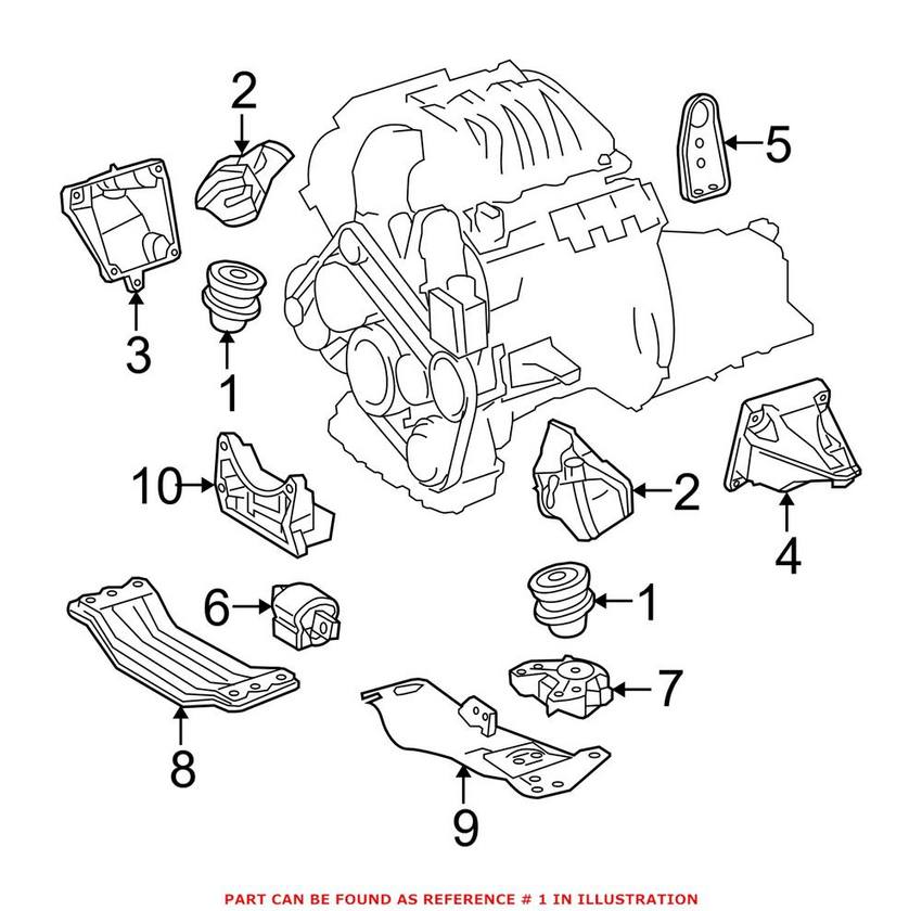 Mercedes Engine Mount – Front 2042401517