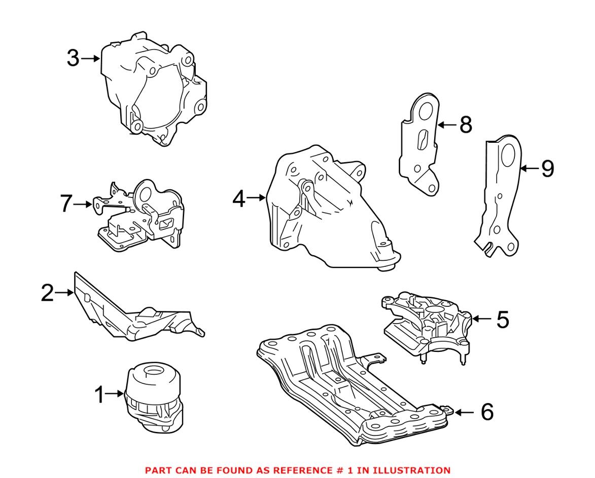 Mercedes Engine Mount – Passenger Right 2042403717