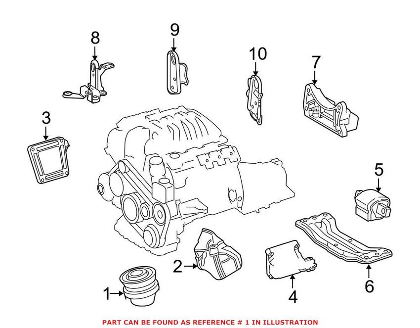 Mercedes Engine Mount – Front 2042405117