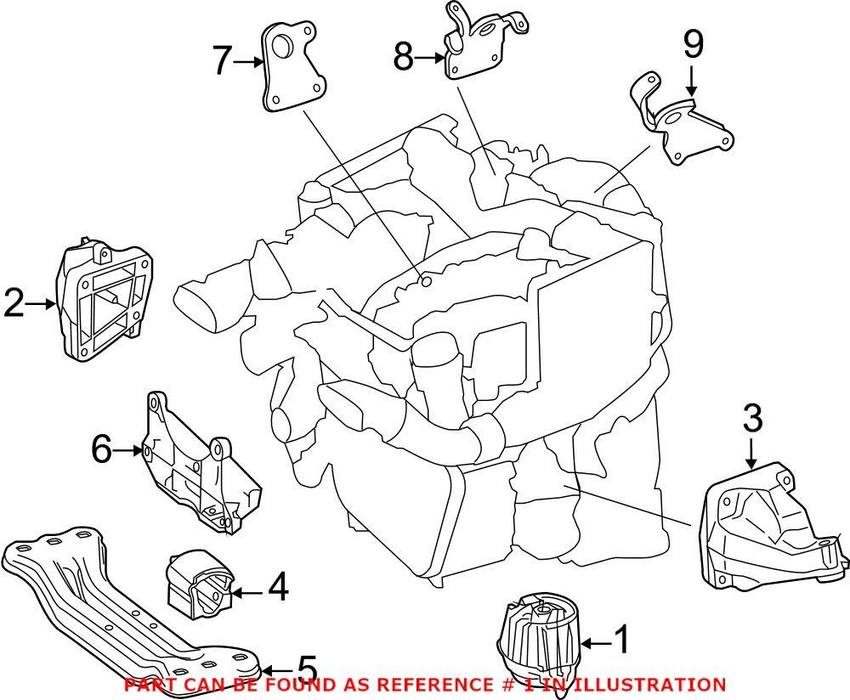 Mercedes Engine Mount 2042406017