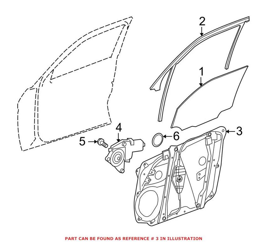 Window Regulator – Front Passenger Side